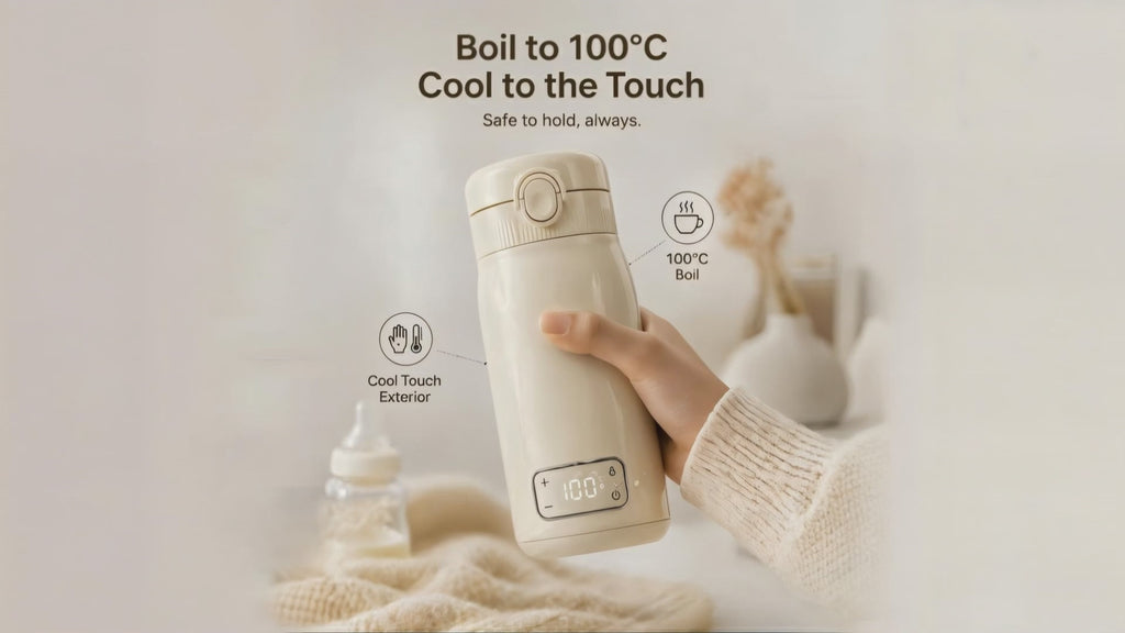 Portable Baby Bottle Milk Warmer / Boil Water On-The-Go